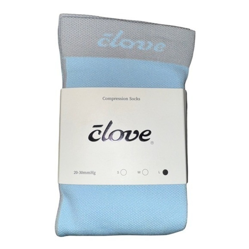 NWT Clove Compression Socks, Large (W11-14.5), Vapor Blue | Nurse Medical Travel